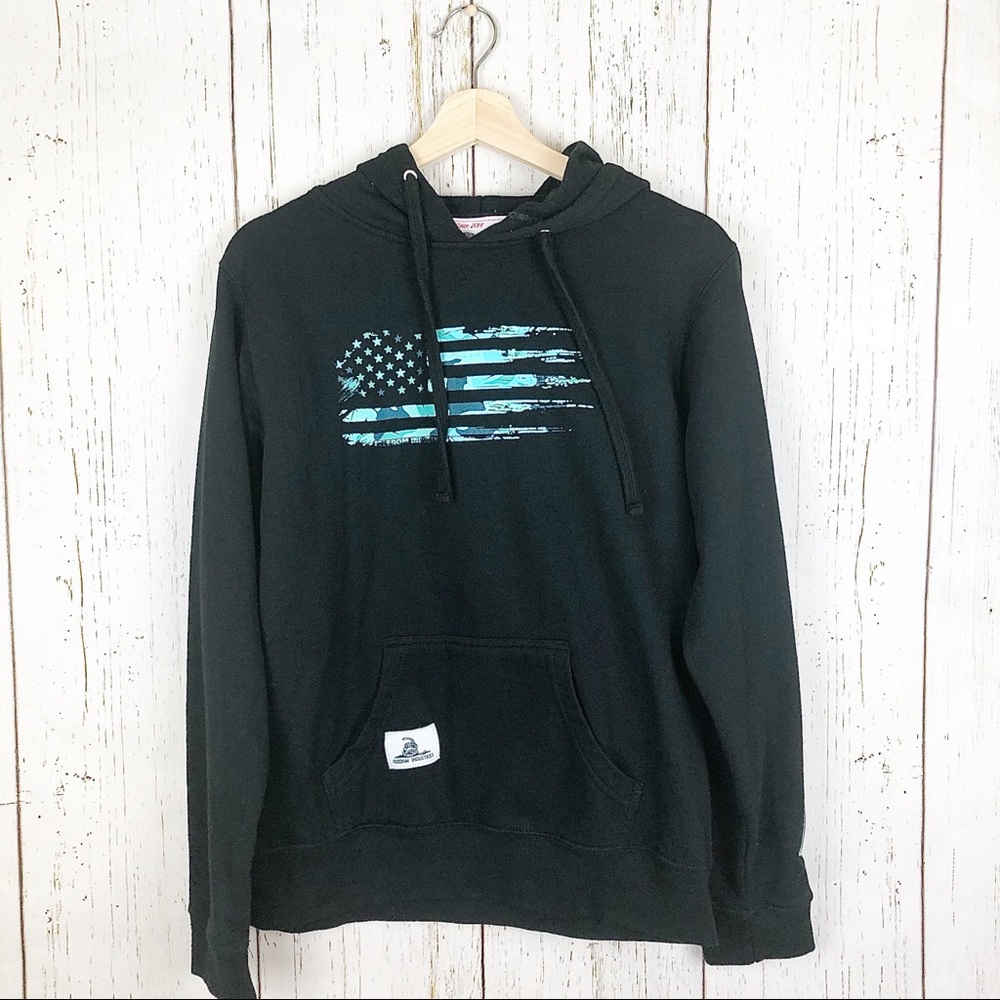 Freedom Industries Blue American Flag Hoodie
